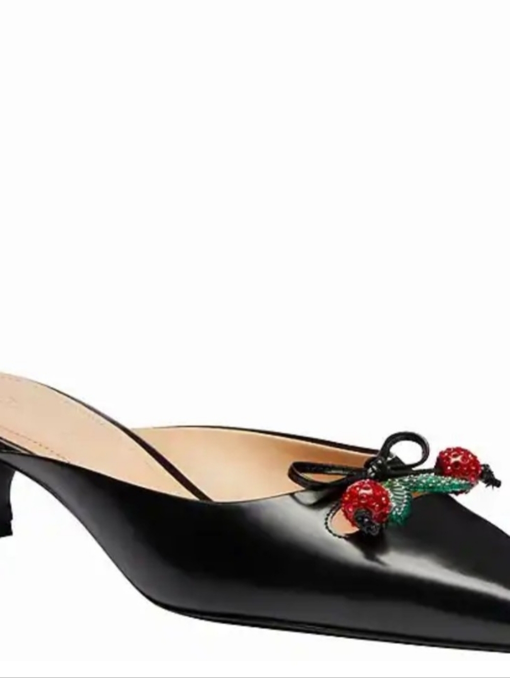 Coach Runway Leather Cherry Ornament Kitten Heel Mules - Size 7.5 - Picture 11 of 11